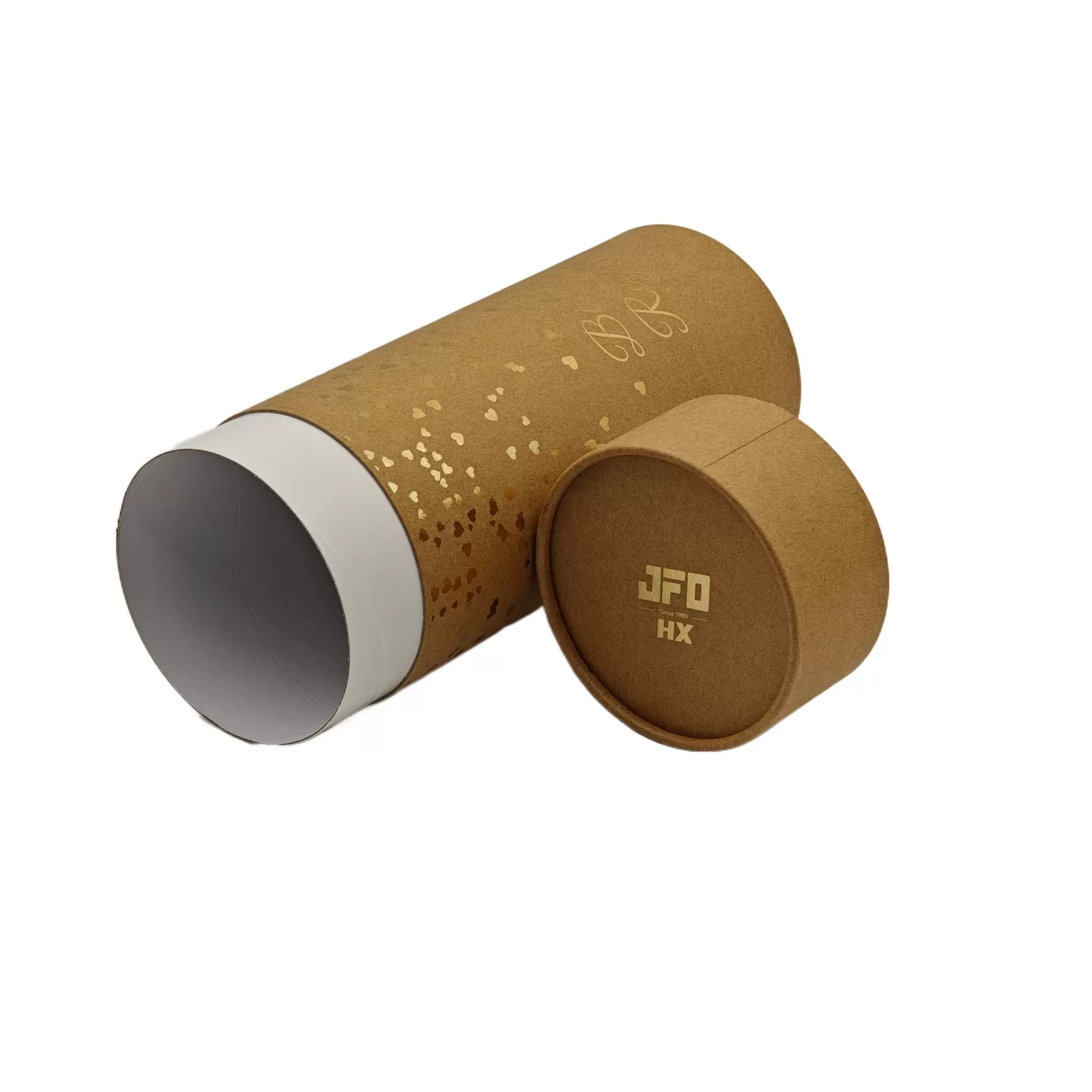 段ボールの筒のギフトボックス